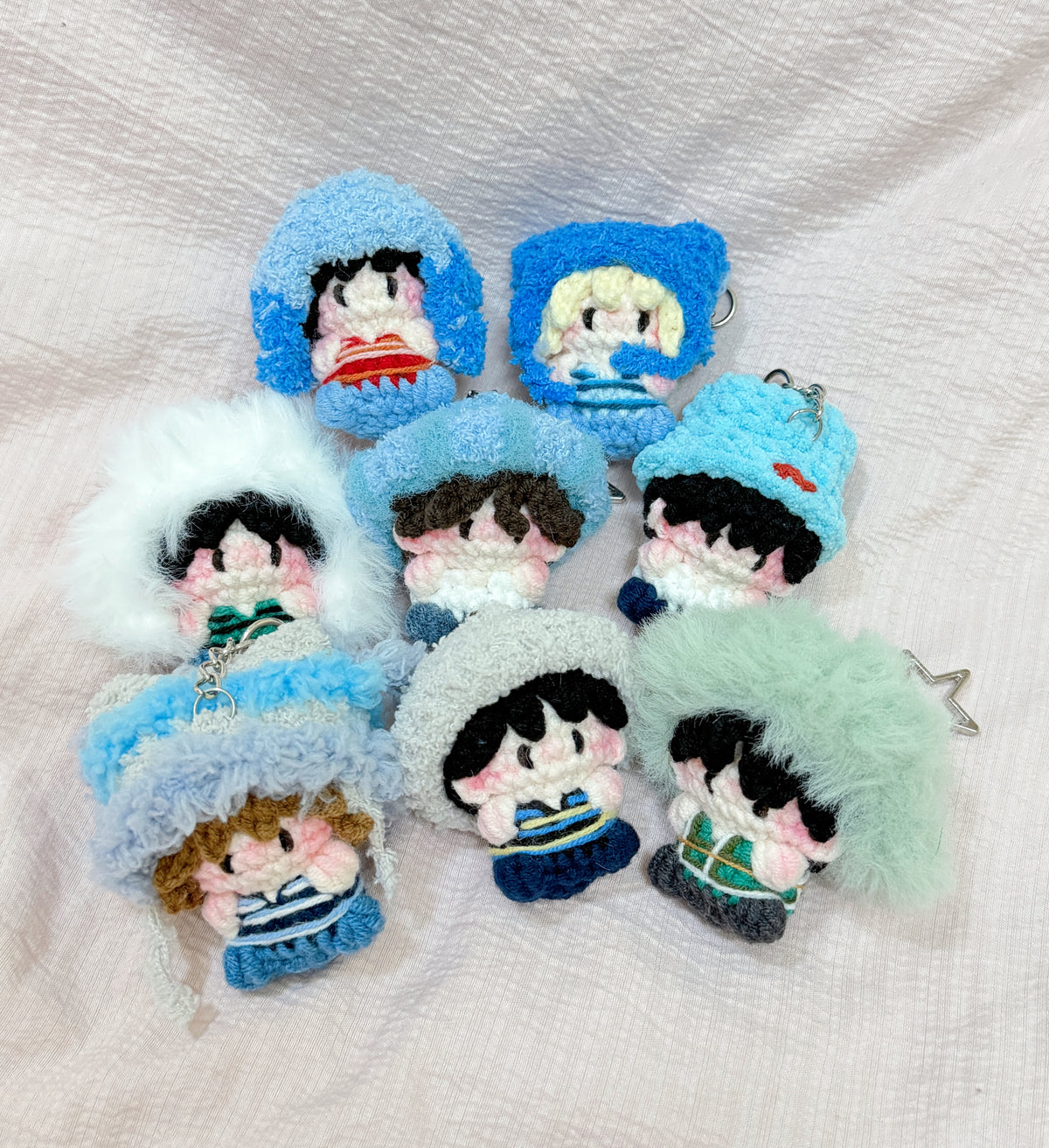Stray Kids ATE era outfit inspired crochet keychain