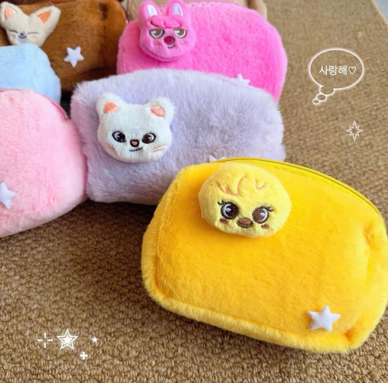 SKZOO plush pouch bag case