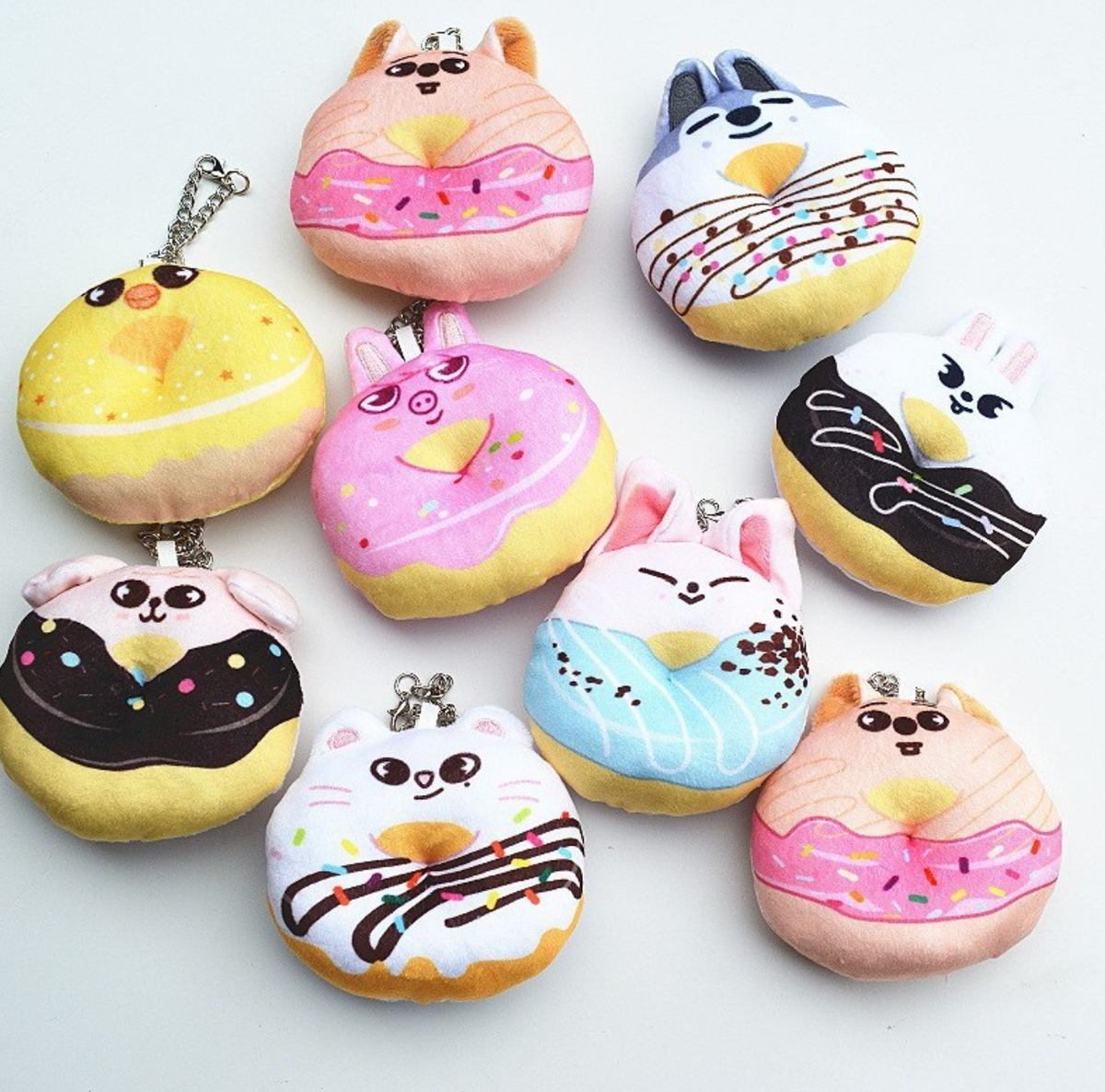 SKZOO donut plush keychain